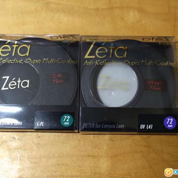 Kenko Zeta UV L41 72mm + Slim CPL 72mm filter
