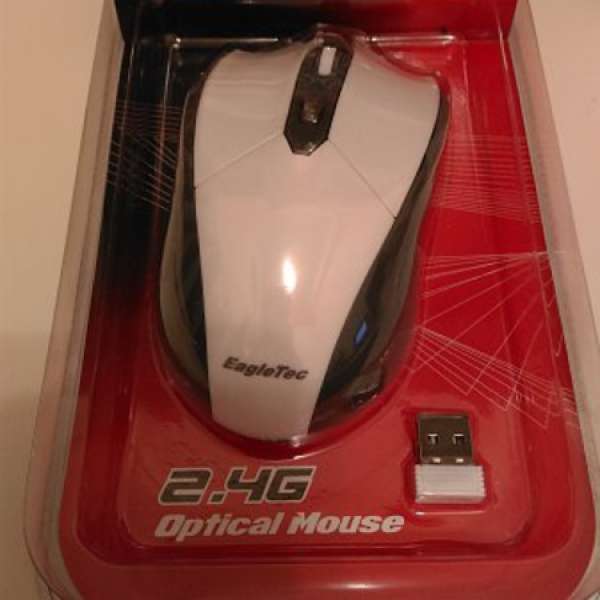 100%全新 EagleTec 2.4G Wireless Optical Mouse (2.4G 無線滑鼠) 包平郵