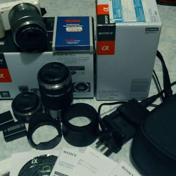 SONY NEX-5N 白色行貨雙KIT套裝+SONY SEL5521055-210mm鏡頭