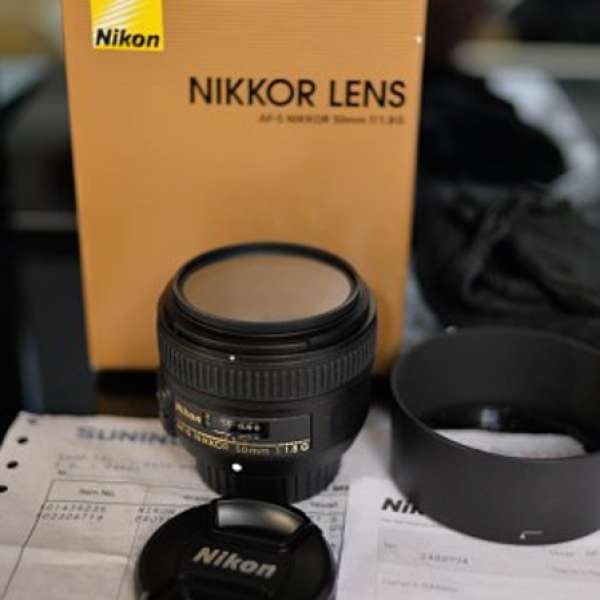 nikon AF-S 50 mm  f 1.8 G 連filter nikkor (一個月貨)
