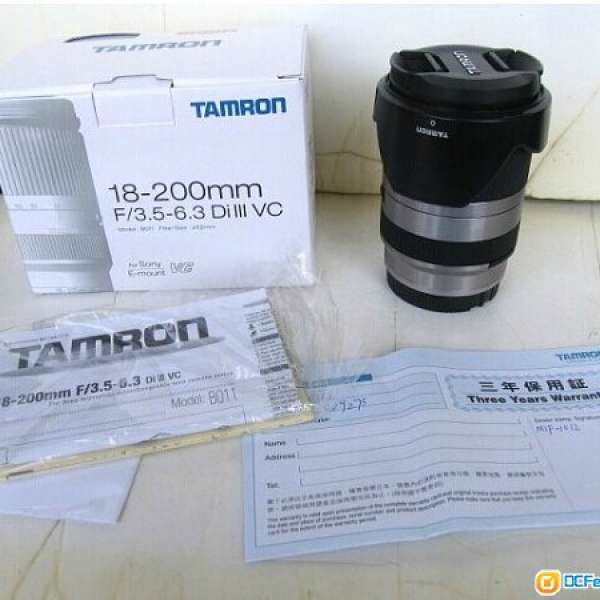 Tamron 18-200mm F/3.5-6.3 Di III VC（B011）SONY NEX 銀色