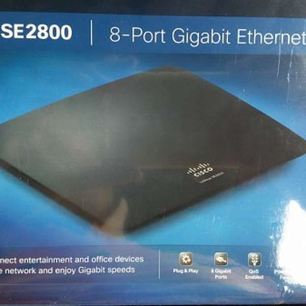 全新Linksys SE2800 8 port Gigabit Ethernet Switch 香港行貨