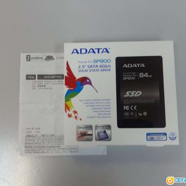 全新 adata sp900 64G SSD