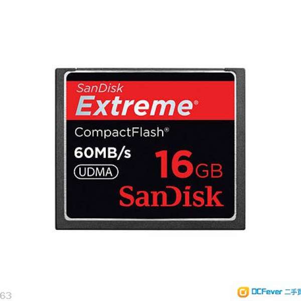 Sandisk Extreme 60MB/s UDMA 16GB cf card