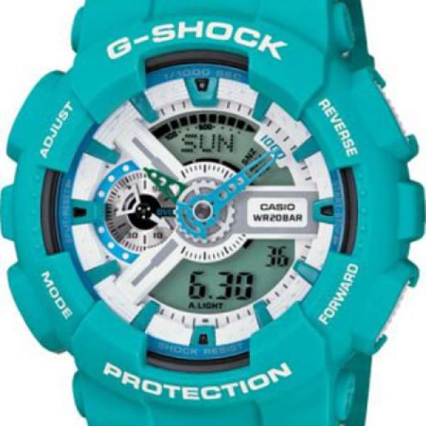 100% 全新 Casio G-Shock GA110SN-3A 粉藍特別色 (有一年香港保養) (最後一隻)