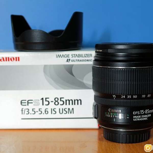 Canon EF-S 15-85mm F3.5-5.6 IS USM 連HOOD, FILTER