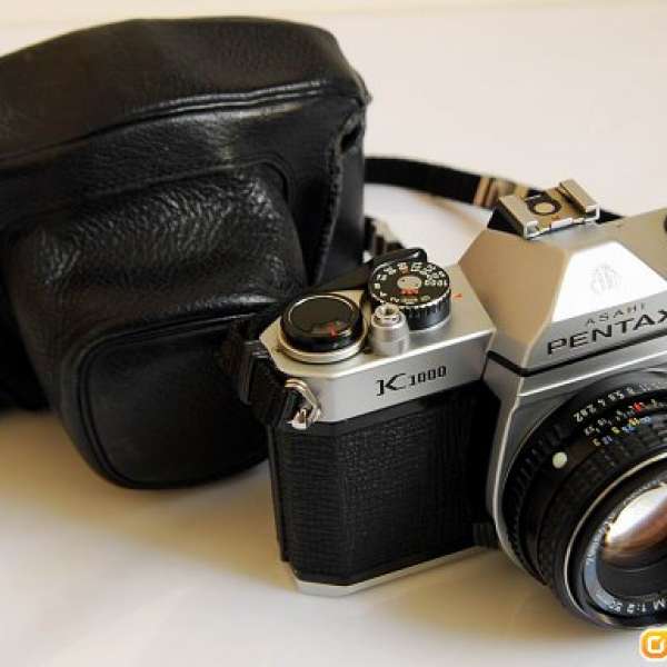 Pentax K1000 body with case & strap+ Pentax 50mm f2 SMC Pentax-M