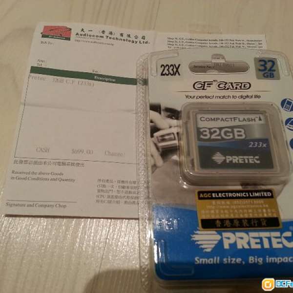 Pretec 32G CF Card 233X 99% NEW