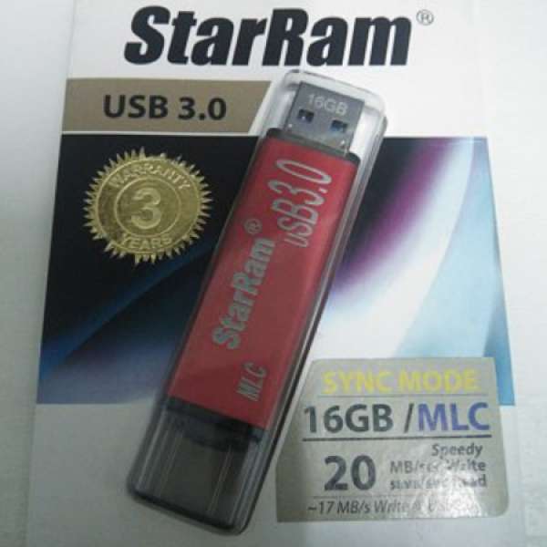 StarRam 16GB USB3.0 Flash Drive (MLC) 100%new 未開封