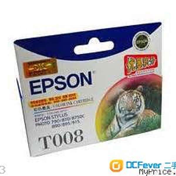 Epson T007 (黑色), T008 (彩色) 全新原裝噴墨水