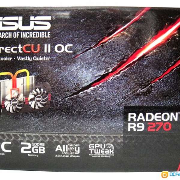 99.9%ASUS R9 270 OC DDR5 2G 同全新一樣