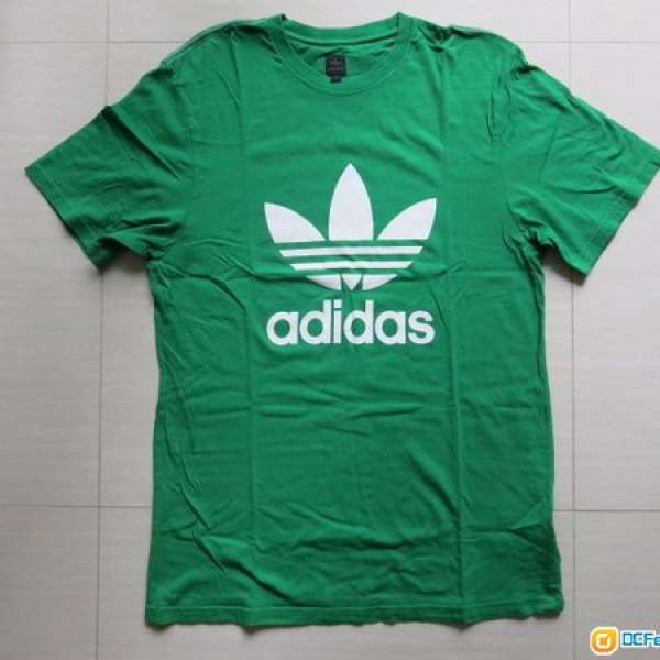Adidas Original logo tee 三葉草T恤 大碼 原價$299 (Nike Hollister Zara A&F)