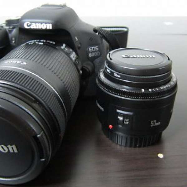 canon 600D w/18-135 + 50mm 1.8