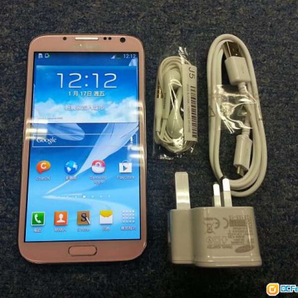 99%new 粉紅色Samsung GALAXY Note 2 LTE 4G N7105