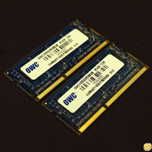 OWC - 8G DDR3 1333MHz 雙通道SO-DIMM PC10600 204 Pin