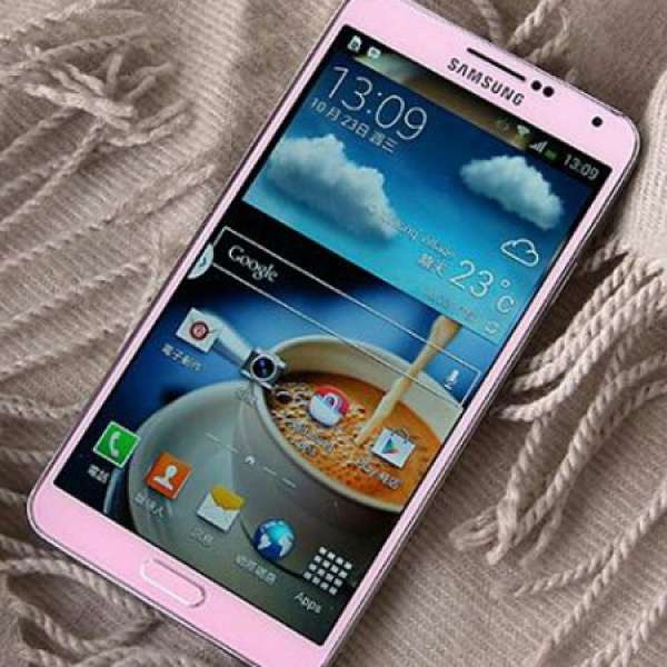 99% new Samsung Galaxy Note3 4G N9005 白色(玻璃貼+原裝視窗皮套)
