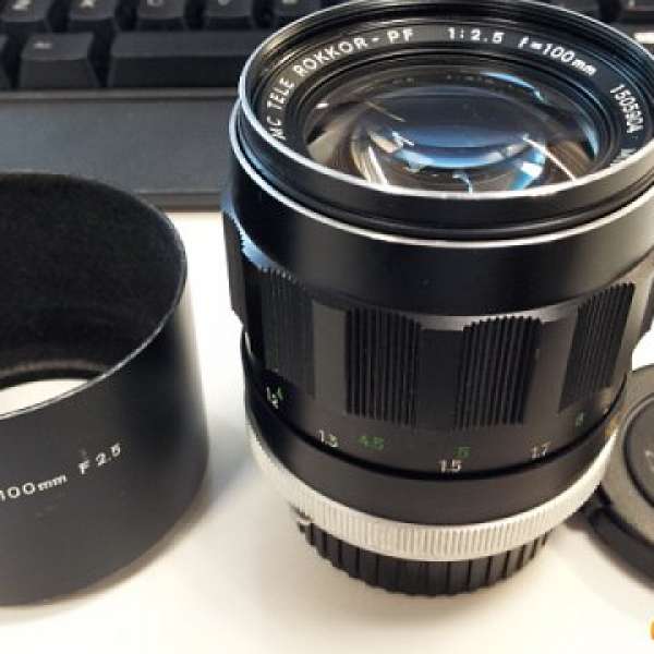 ＜賣鏡買奶粉＞Minolta MC (not MD) Tele Rokkor-PF 100mm f2.5 Lens 手動鏡