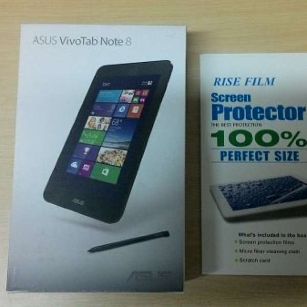 全新未開封Asus Vivo Tab Note 8 64GB Win8.1 (連Office 2013)跟磨沙保護貼