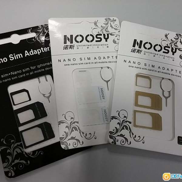 全新 Nano Sim Card Micro SIM 卡 adapter 三合一細卡轉大卡 (售$6 包本地平郵)