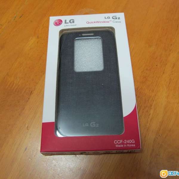 LG G2 原裝黑色Quick Window Case 100%未用品 made in korea