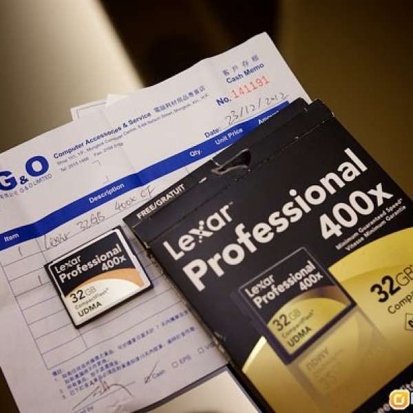 99%new Lexar Professional 400x 32GB CompactFlash CF emory Card