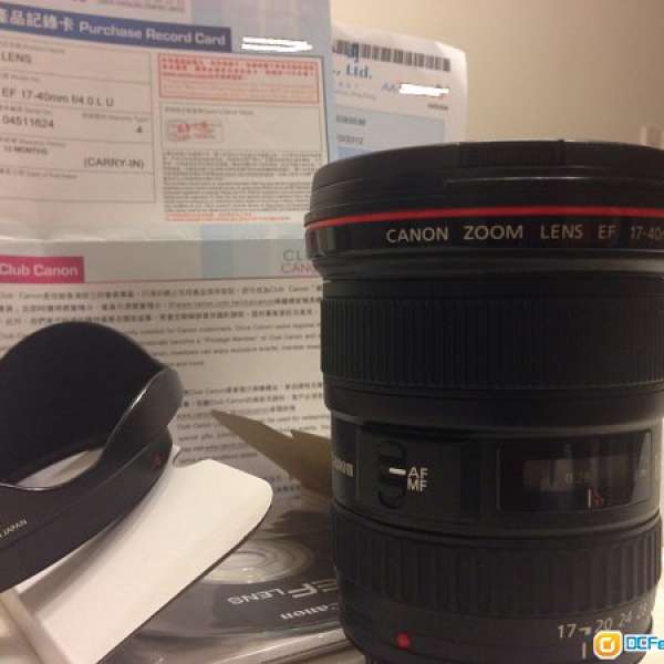 Canon EF 17-40mm F4 L USM 極少用 2012年UA新鏡(重發)