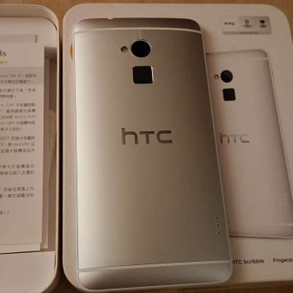 99.9%新行貨 HTC One Max 銀色全SET，有單有保至2015年6月