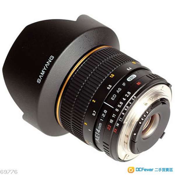 95% new Samyang AE 14 mm f/2.8 ED AS IF UMC Aspherical - Canon Mount