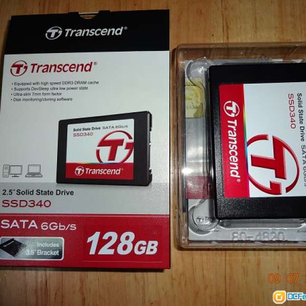 Transcend SSD340 128GB 2.5" SATA 3 6Gb/s SSD 固態硬碟 7mm TS128GSSD340