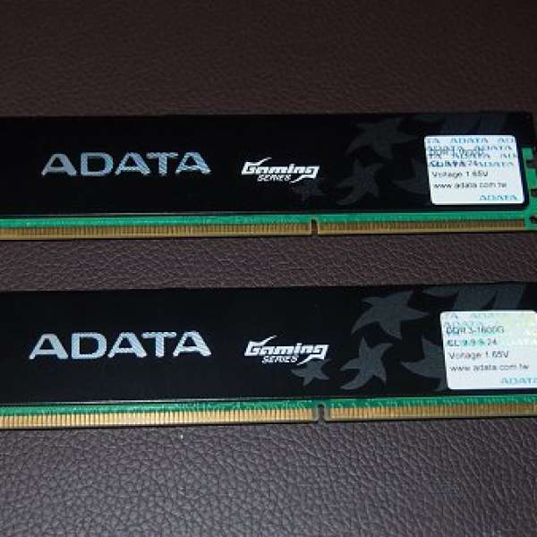 ADATA Gaming Series DDR3 1600 2GB RAM x 2 套裝