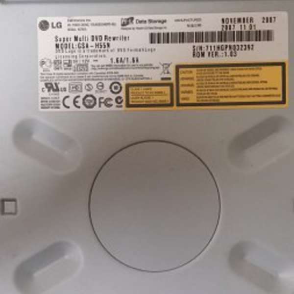 二手LG Internal Super-Multi 20x DVD Rewriter with SecurDisc (GSA-H55N)