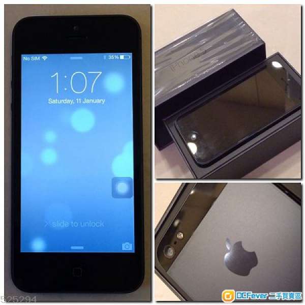 Apple iphone 5 32GB 黑色 香港行貨 98%NEW