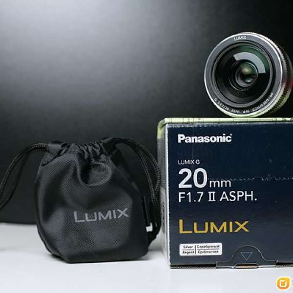 賣99新 行貨 Panasonic 20mm f1.7 ASPH II代 銀色 合GM1 GX1 GX7 EM5 EM1