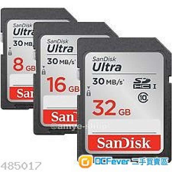 全新 SanDisk Ultra SDHC1 Class10 200x 8gb,16gb,32gb各一張