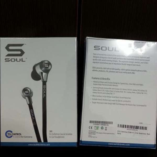 SOUL Electronics SH9BLK Earphone 耳機(100%全新，購至amazon)