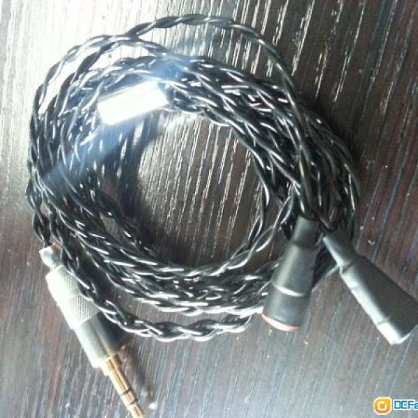 Shure耳機升級線4絞7Nocc冷凍單晶銅和諧合金絞線黑色DIY線材