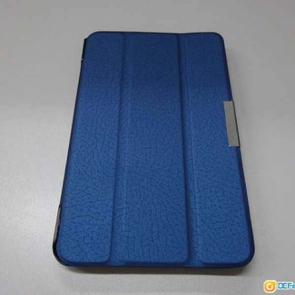 ASUS Fonepad 7 Dual SIM (ME175CG) 藍色三折款雪花紋保護套+保護貼