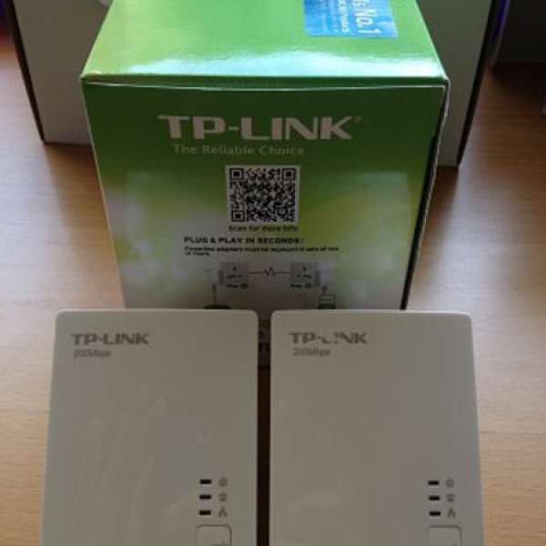 TP Link Powerline Adapter, 200Mbps 一對.   Model#  TL-PA211