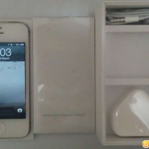 iPhone 4S 白色行貨3出機 16GB 90% new 全套有盒齊配件 (iOS7.1)