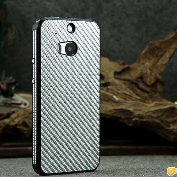 NFC 8月銷量第一! 正貨 別注版 碳纖 航空鋁合金 無螺絲 HTC One E8 Aluminium Bump...