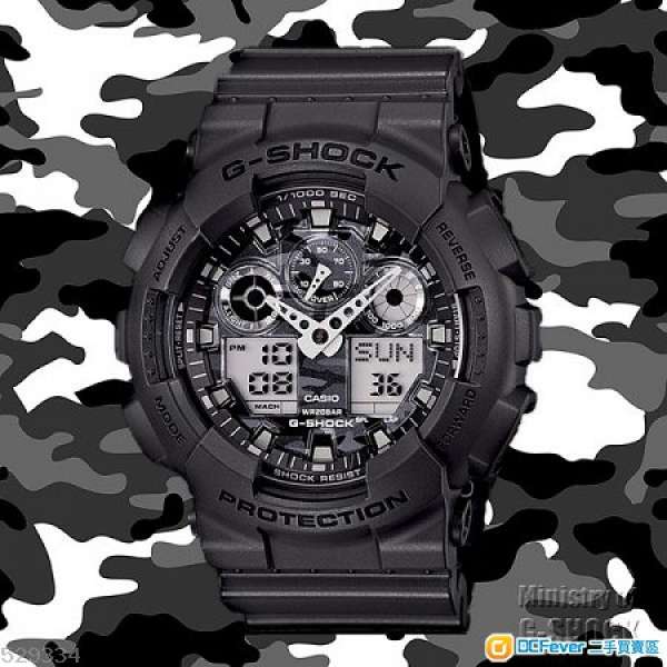 100% 全新 Casio G-Shock GA100CF-8A - 迷彩特別版 ( 有一年保養 )