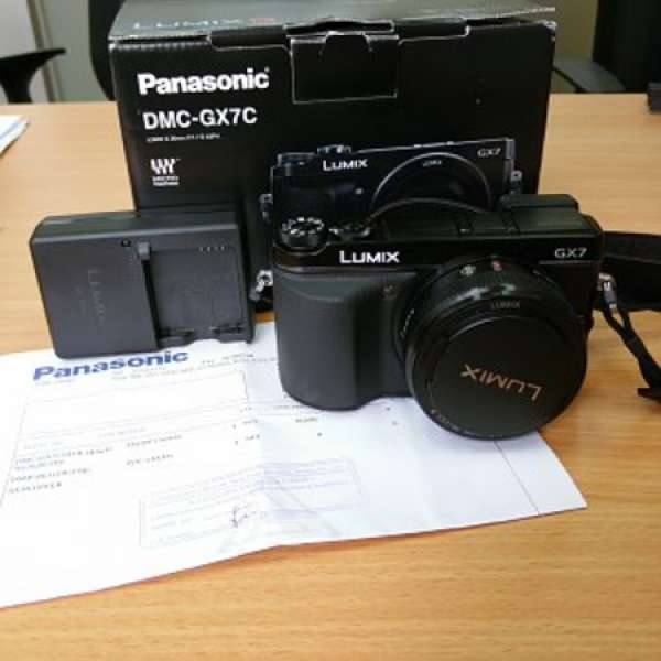 黑色Panasonic Lumix DMC- GX7 連20mm kit