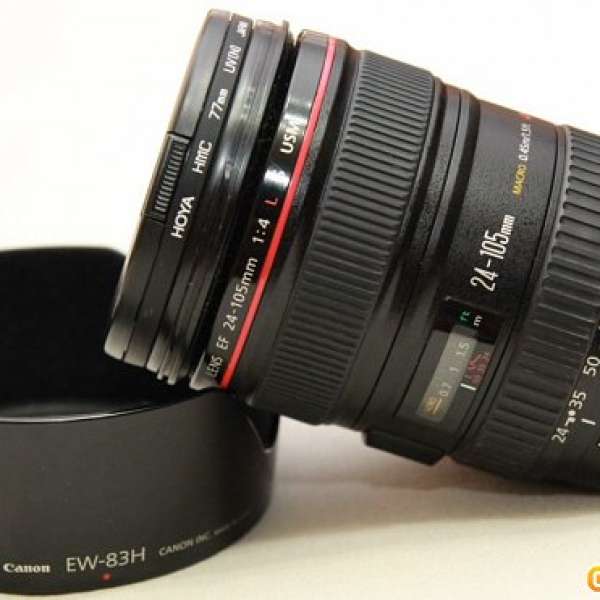 90%新 Canon EF 24-105mm f4.0L IS USM連HOYA濾鏡