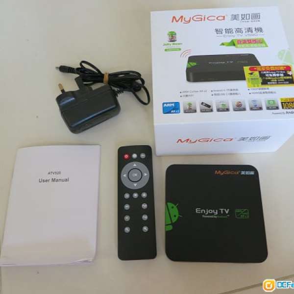 mygica 美如圖 Enjoy TV V520 dual core 極新 全套連盒單