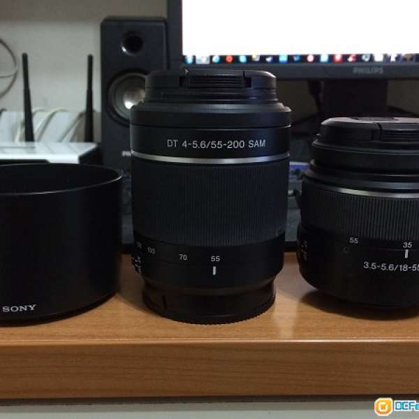 急平放Sony 55-200mm DT SAM 及 18-55mm DT SAM, $900兩支