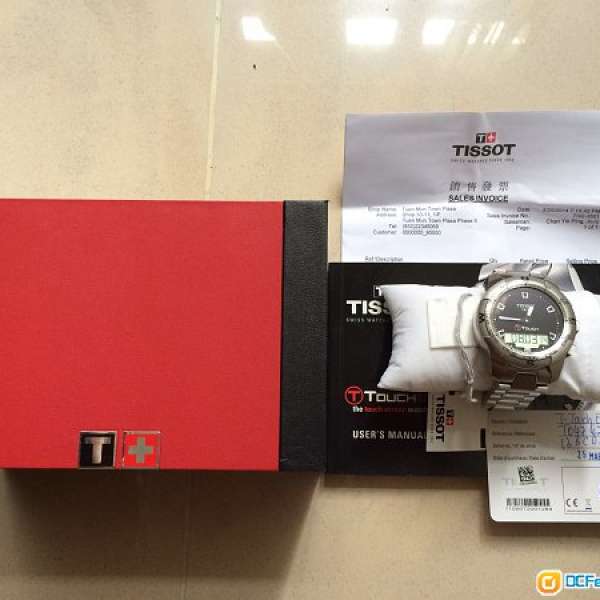 Tissot T-touch 2 齊盒，單，卡 2年保養 T047.420.11.051.00