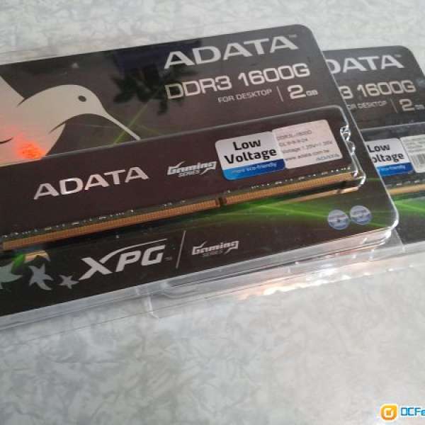 Adata DDR3 1600 2Gx2 低電版