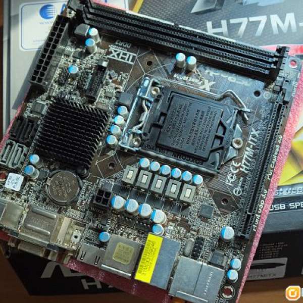 ASRock H77M-ITX (LGA-1155) motherboard 底板, 有原廠保養