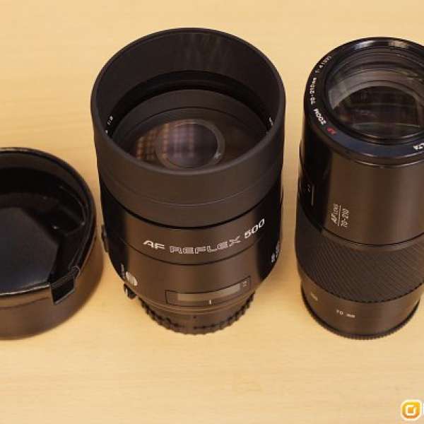 Minolta AF 70-210/4 + AF 500/8 Reflex for Sony DSLR NEX ALPHA 7