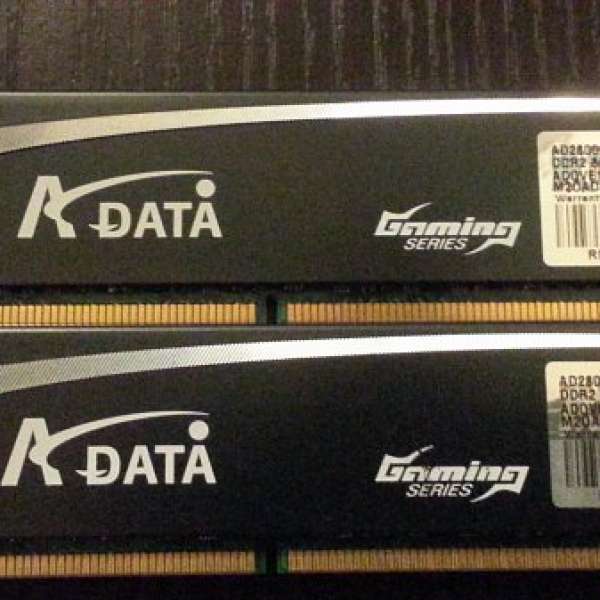 ADATA DDR2-800 2G Gaming series Desktop RAM 條 x 2 共 4G